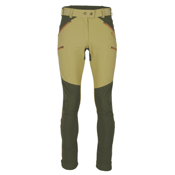 Abisko light stretch broek dames mosterd/mosgroen