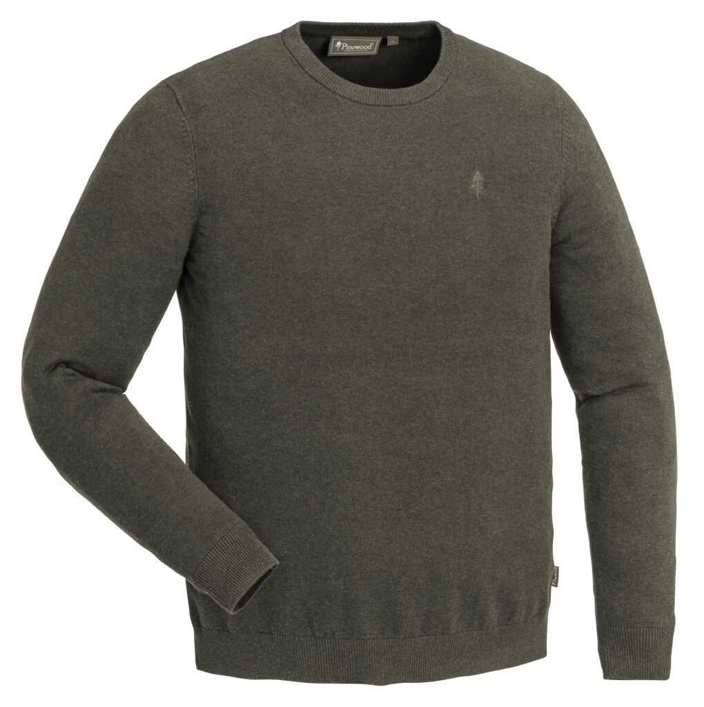 Värnamo crewneck gebreide trui groen
