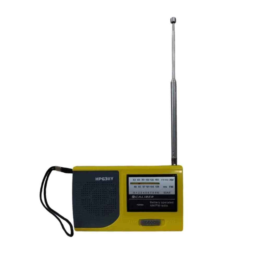 Kleine noodradio geel