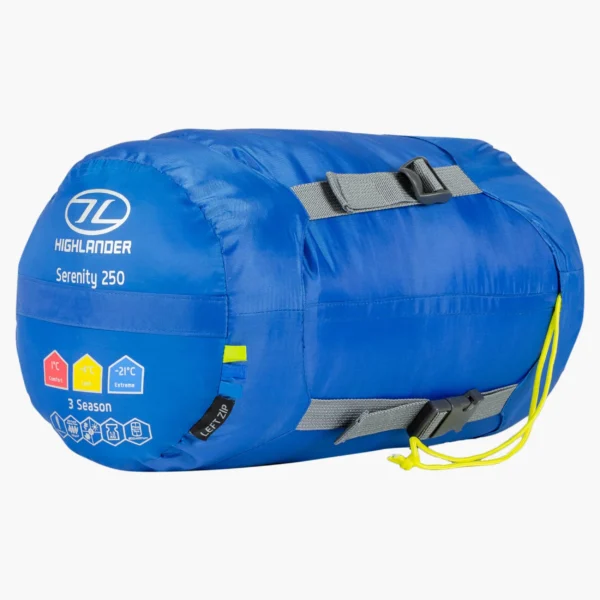 Serenity 250 mummie slaapzak ingepakt