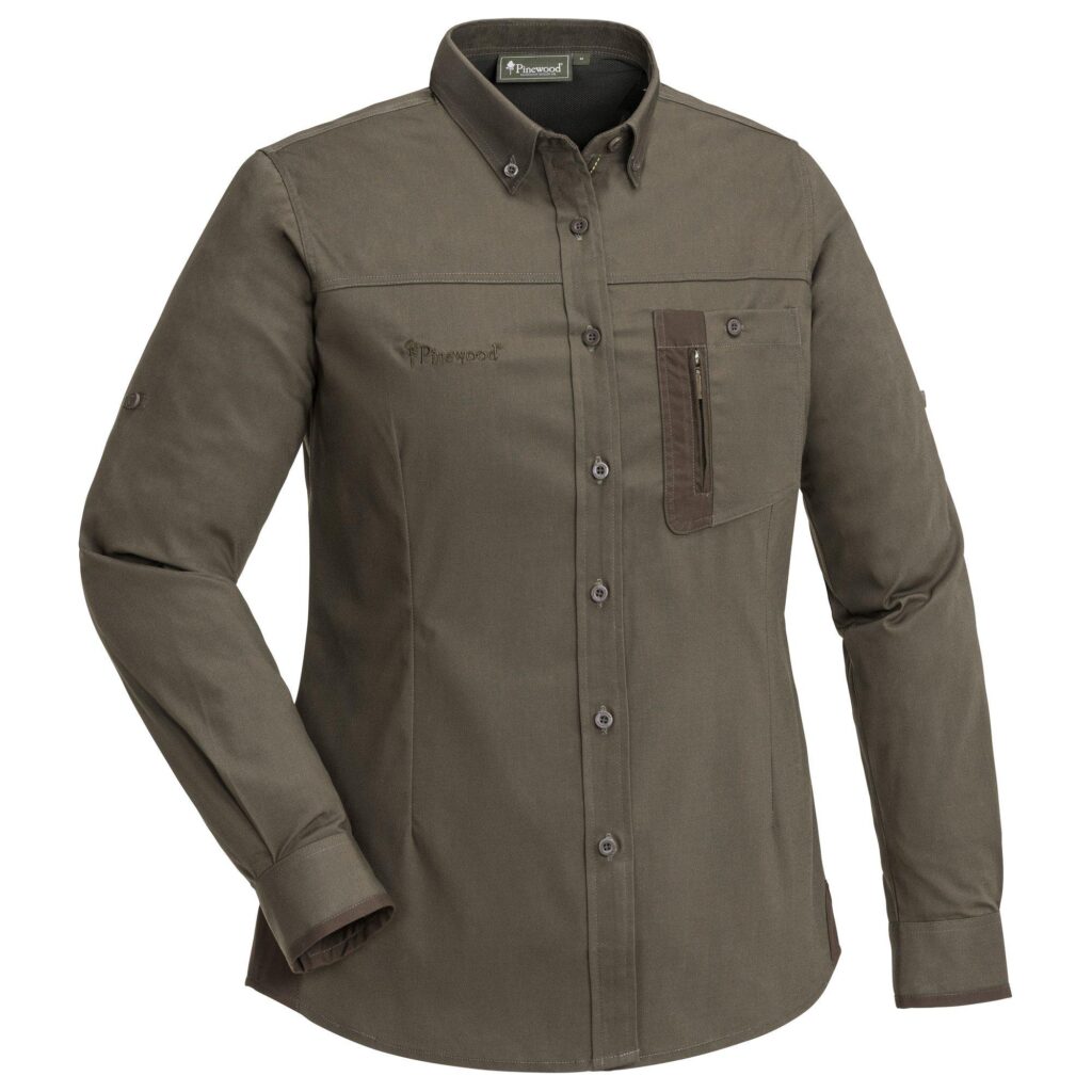 Tiveden insectenwerend shirt dames olijfgroen