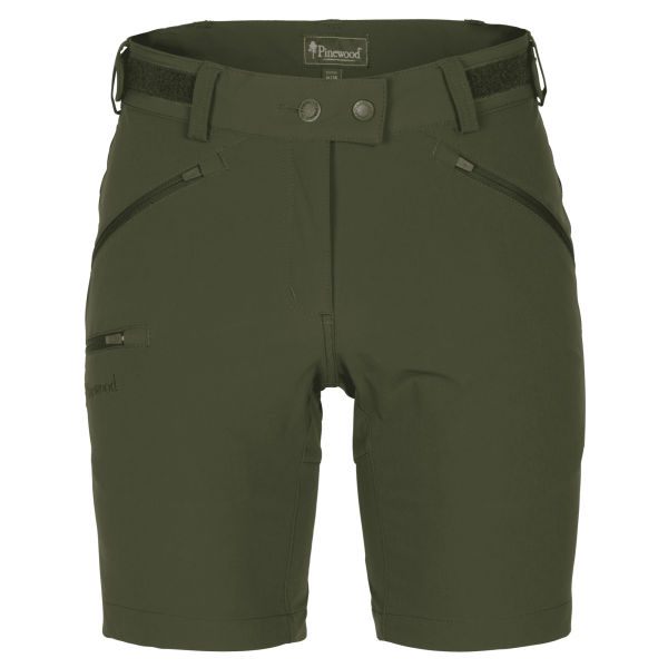 Abisko light stretch short dames mosgroen