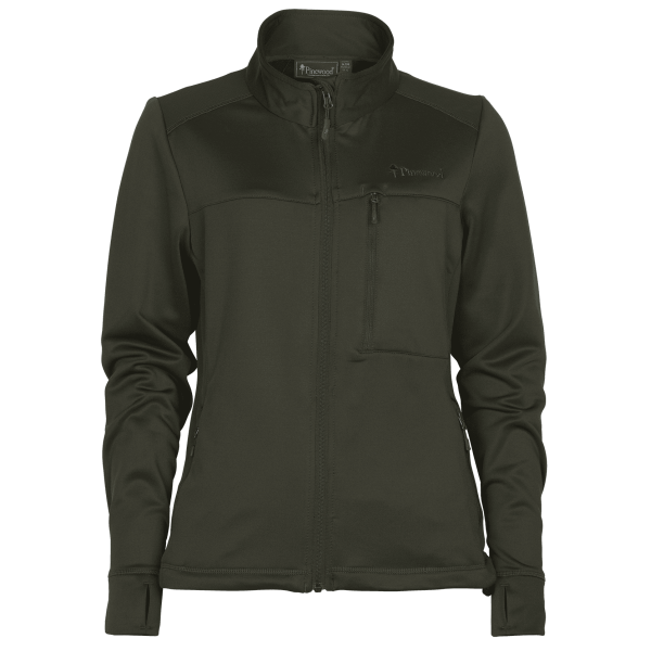 Abisko power fleece jas dames mosgroen