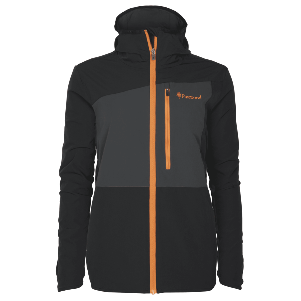 Abisko light stretch jas dames antraciet/zwart
