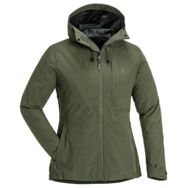 Abisko Telluz regenjas dames mosgroen