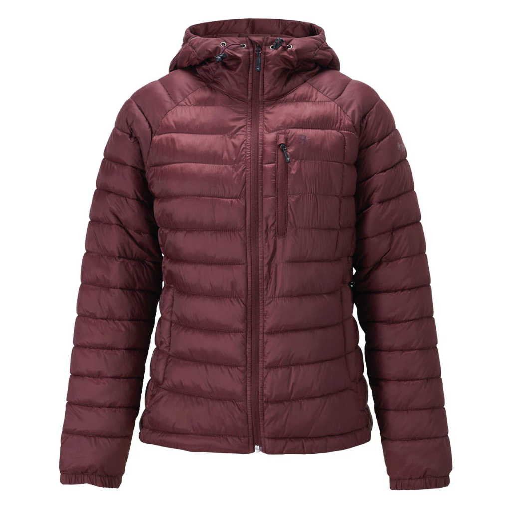 Abisko gewatteerde jas dames aubergine