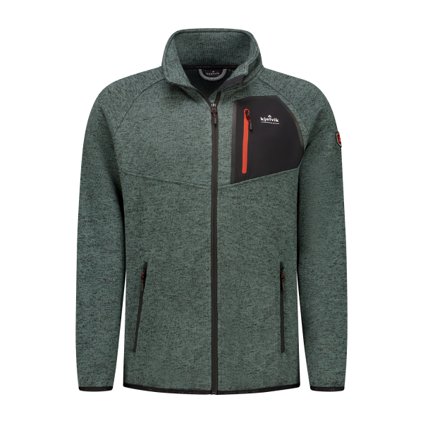 Gebreid vest Levi heren groen