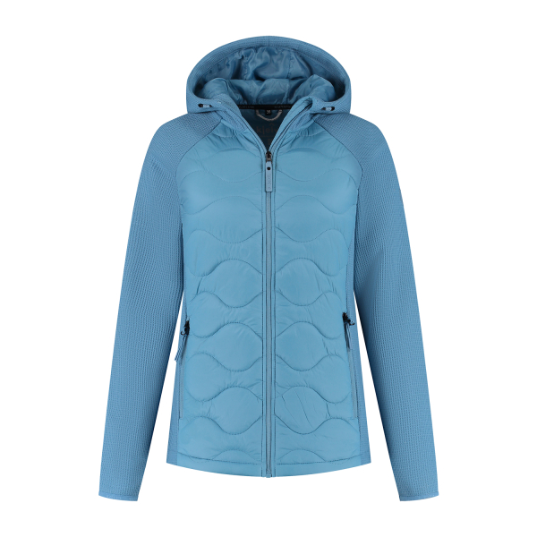 Gebreide jas dames Veda blauw
