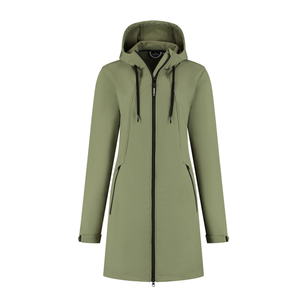Lange softshell jas Faye groen