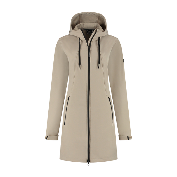 Lange softshell jas Faye zand