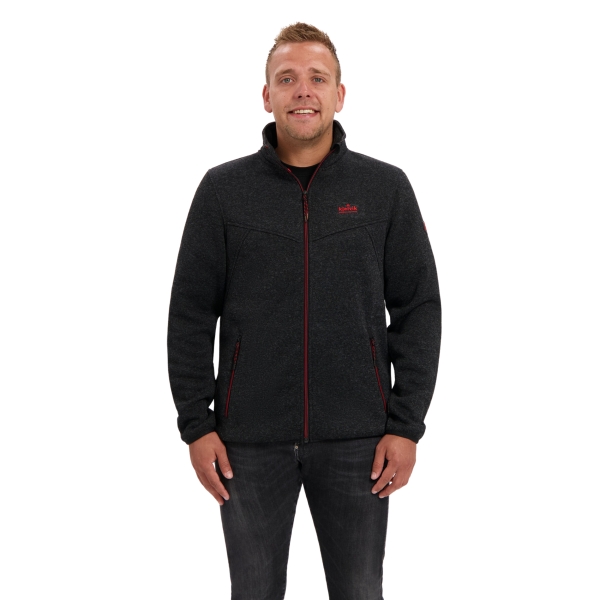 Model met Gebreid vest Toni zwart