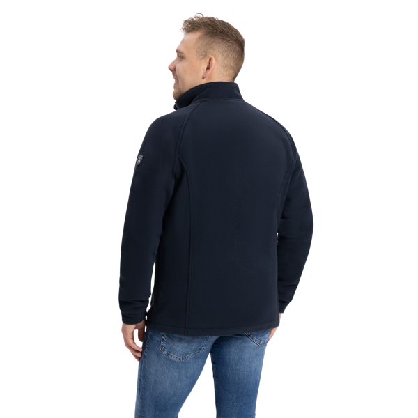 Model met fleecevest Fjord navy