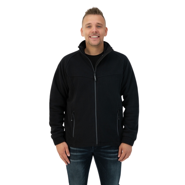 Model met fleecevest Fjord zwart
