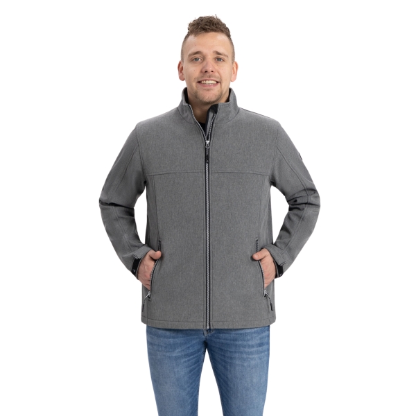 Model met gevoerde softshell jas Odense grijs
