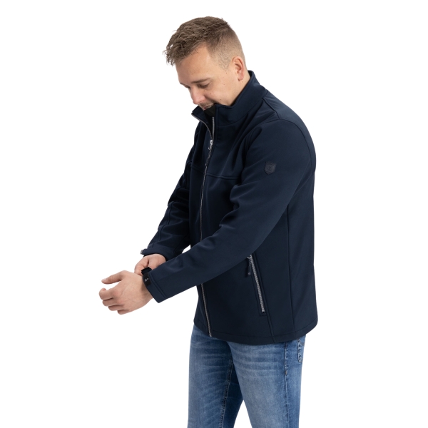 Model met gevoerde softshell jas Odense navy