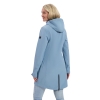 Model met lange softshell jas Faye blauw