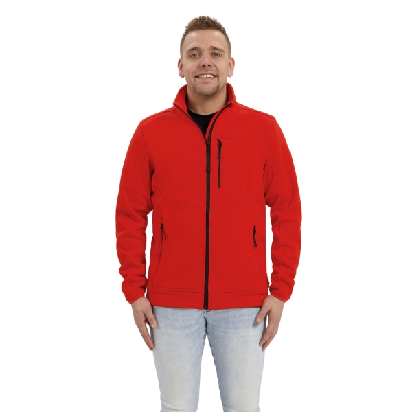 Model met outdoorvest Ref rood