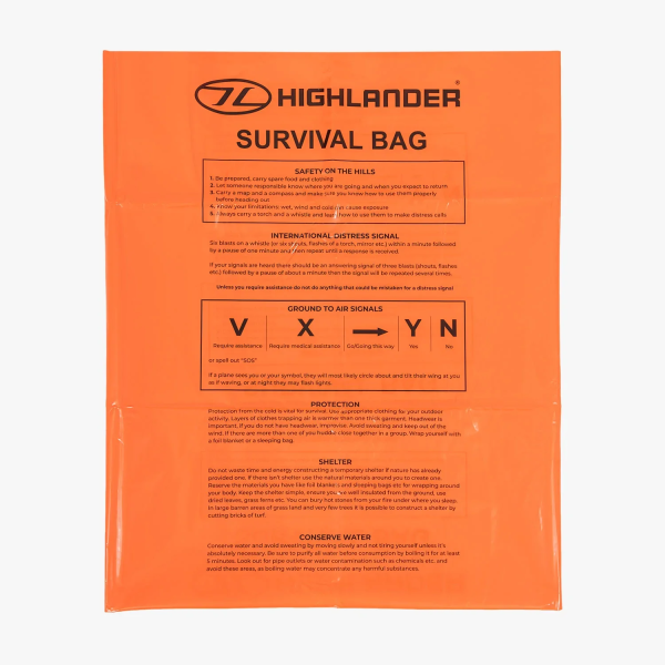 Nood survival slaapzak oranje