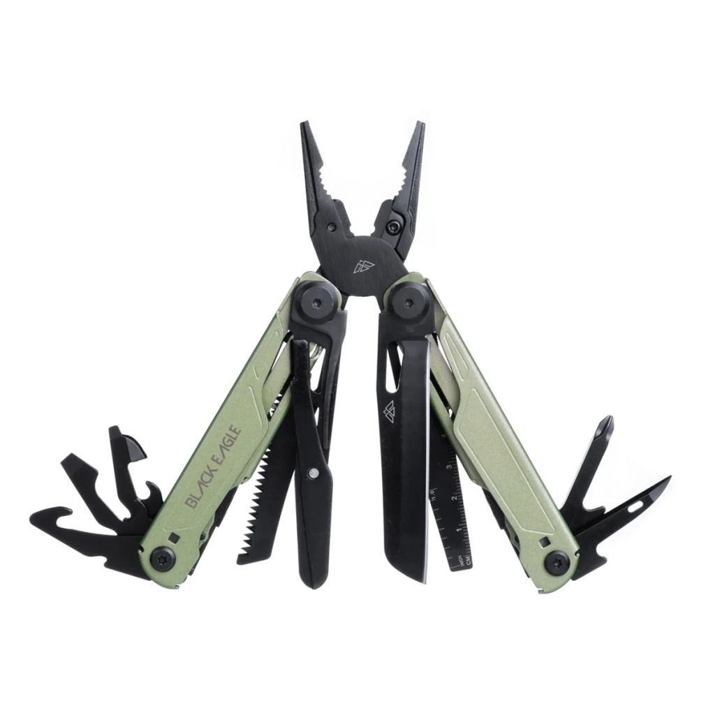 Yukon multitool roestvrij staal groen