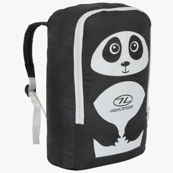 Kinder mummyslaapzak dierenvorm panda rugzak