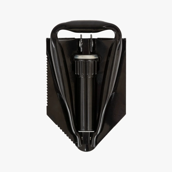 Opvouwbare survival schop dubbel opgevouwen